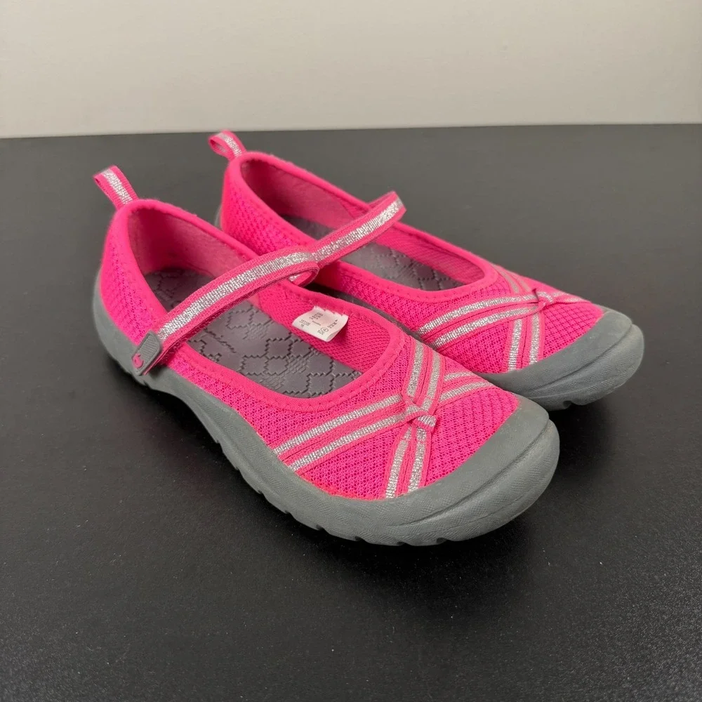 Champion Mary Jane Flats Girls 4 Pink Comfort Athletic Round-Toe School Casual